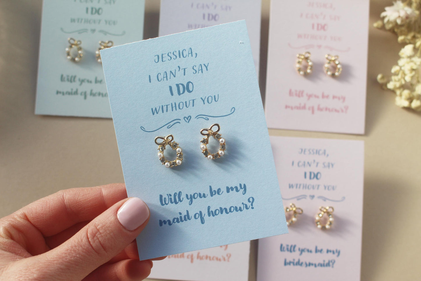 Will You Be My Bridesmaid Proposal Earrings: Proposal Gift, Maid of Honour, Tie the Knot