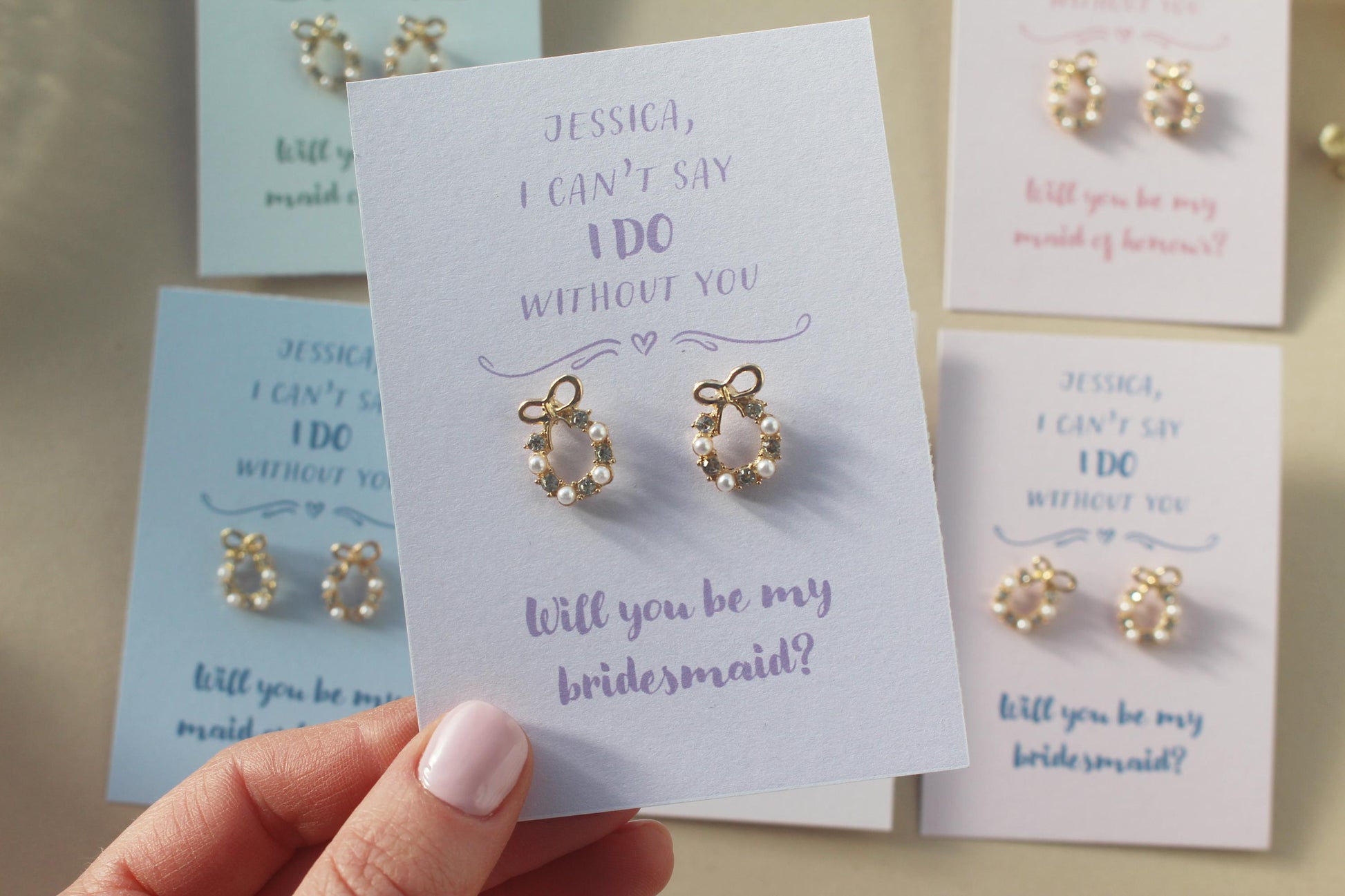 Will You Be My Bridesmaid Proposal Earrings: Proposal Gift, Maid of Honour, Tie the Knot