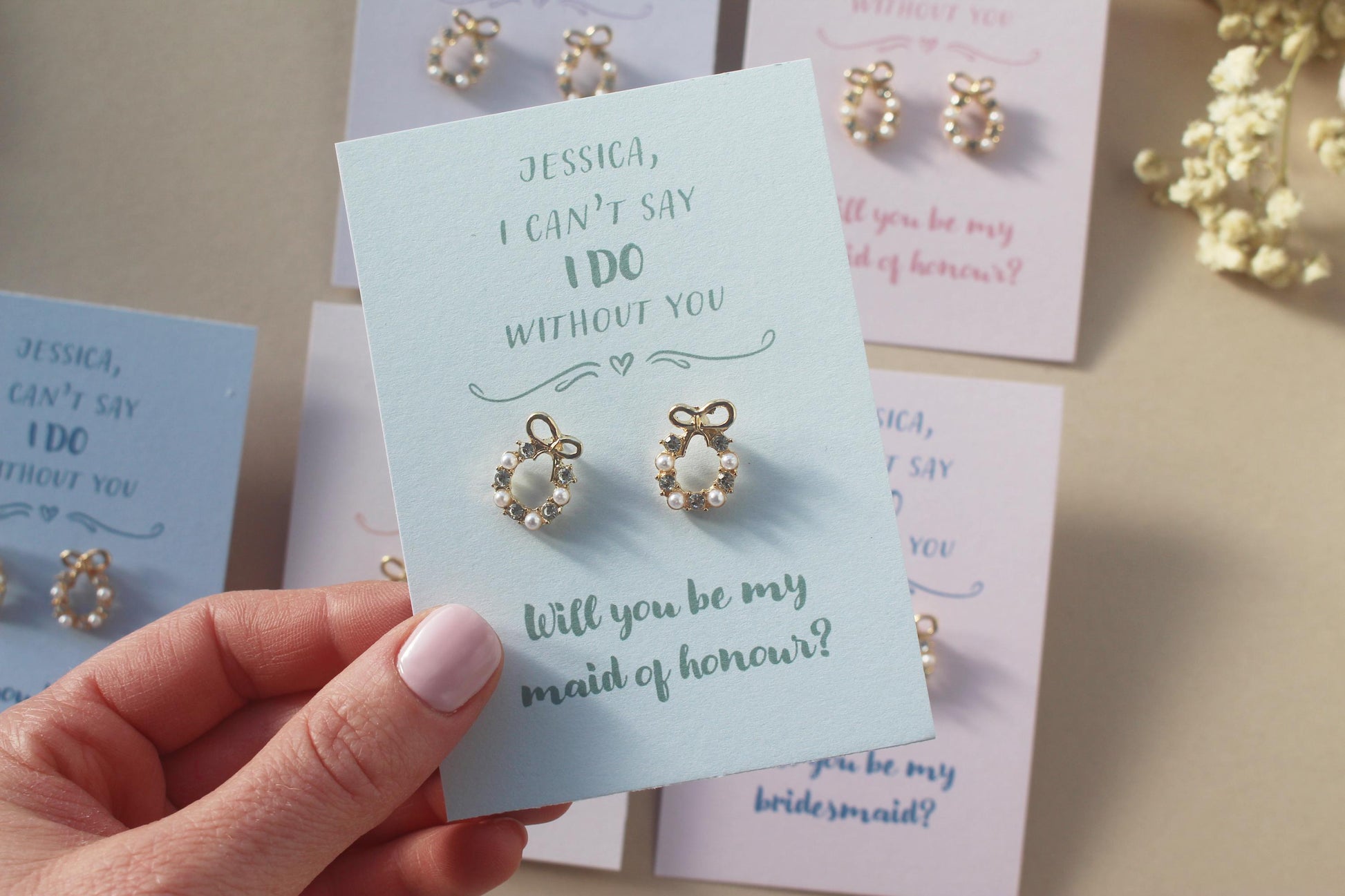 Will You Be My Bridesmaid Proposal Earrings: Proposal Gift, Maid of Honour, Tie the Knot