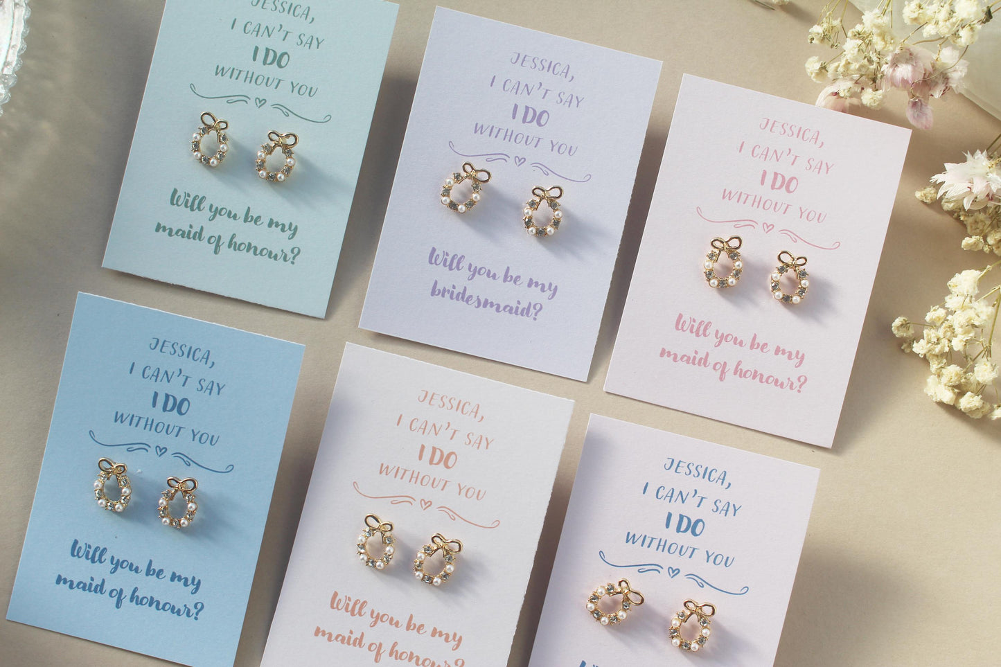 Will You Be My Bridesmaid Proposal Earrings: Proposal Gift, Maid of Honour, Tie the Knot
