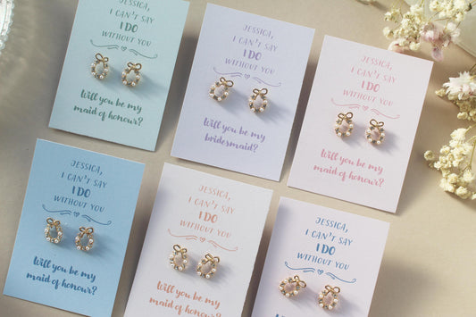 Will You Be My Bridesmaid Proposal Earrings: Proposal Gift, Maid of Honour, Tie the Knot