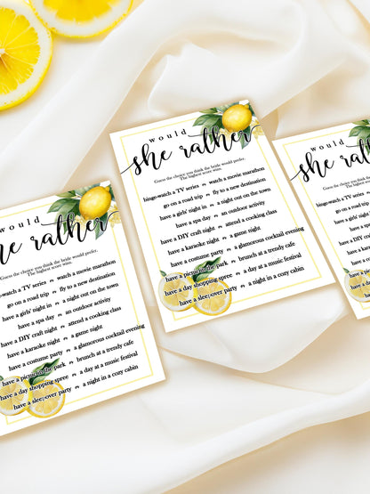Lemon Theme Hen Party: She found her main squeeze, Bride to be, A6 Card