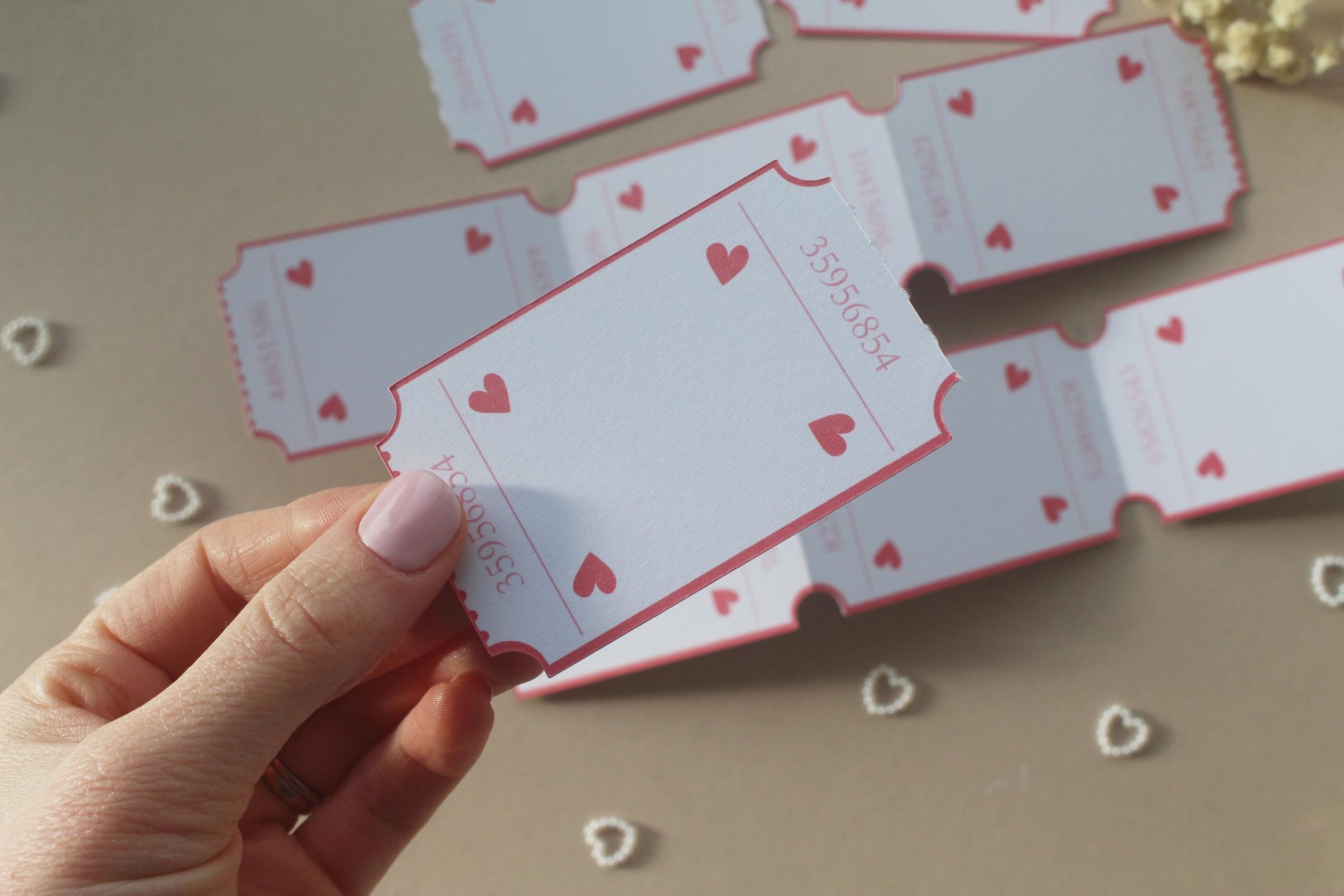 Loves Coupons for Valentine's Day, Customisable & Personalised Vouchers, Arcade Style Tickets
