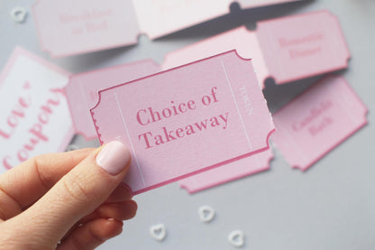 Arcade Style Loves Coupons: Valentine's Day, Personalised Vouchers, Anniversary, Birthday, Gift