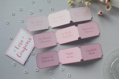 Arcade Style Loves Coupons: Valentine's Day, Personalised Vouchers, Anniversary, Birthday, Gift