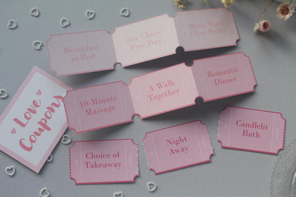 Arcade Style Loves Coupons: Valentine's Day, Personalised Vouchers, Anniversary, Birthday, Gift