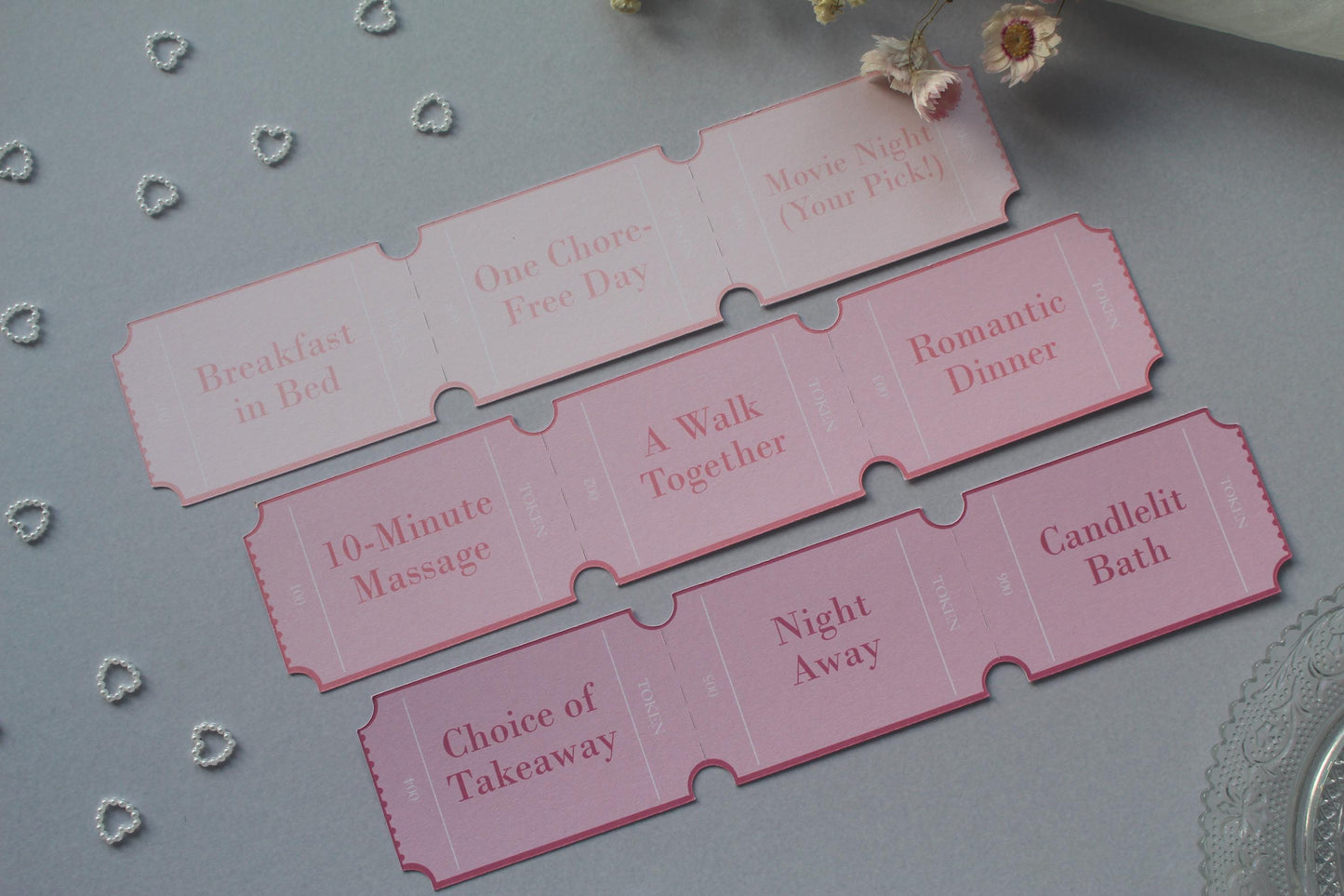 Arcade Style Loves Coupons: Valentine's Day, Personalised Vouchers, Anniversary, Birthday, Gift