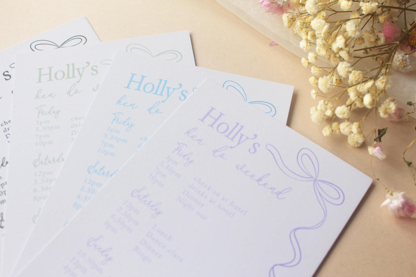 Hen Do Party Itinerary: Ribbon Theme, Bachelorette, Girls Weekend