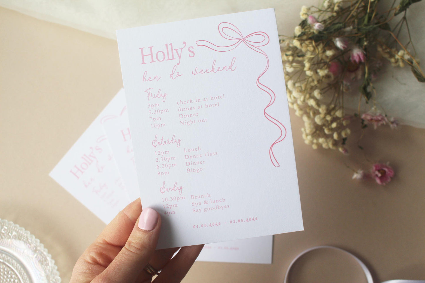Hen Do Party Itinerary: Ribbon Theme, Bachelorette, Girls Weekend