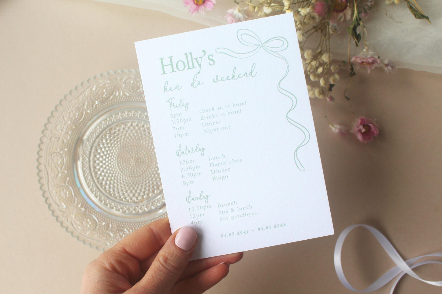 Hen Do Party Itinerary: Ribbon Theme, Bachelorette, Girls Weekend