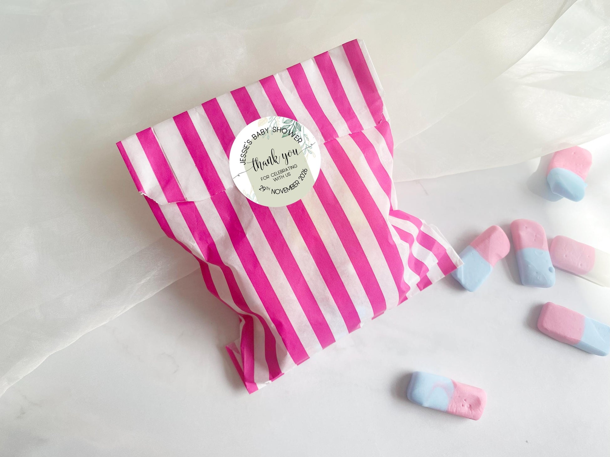 Baby Shower Sticker Favours: Green Baby Shower Decorations, Baby Boy, Mum to be