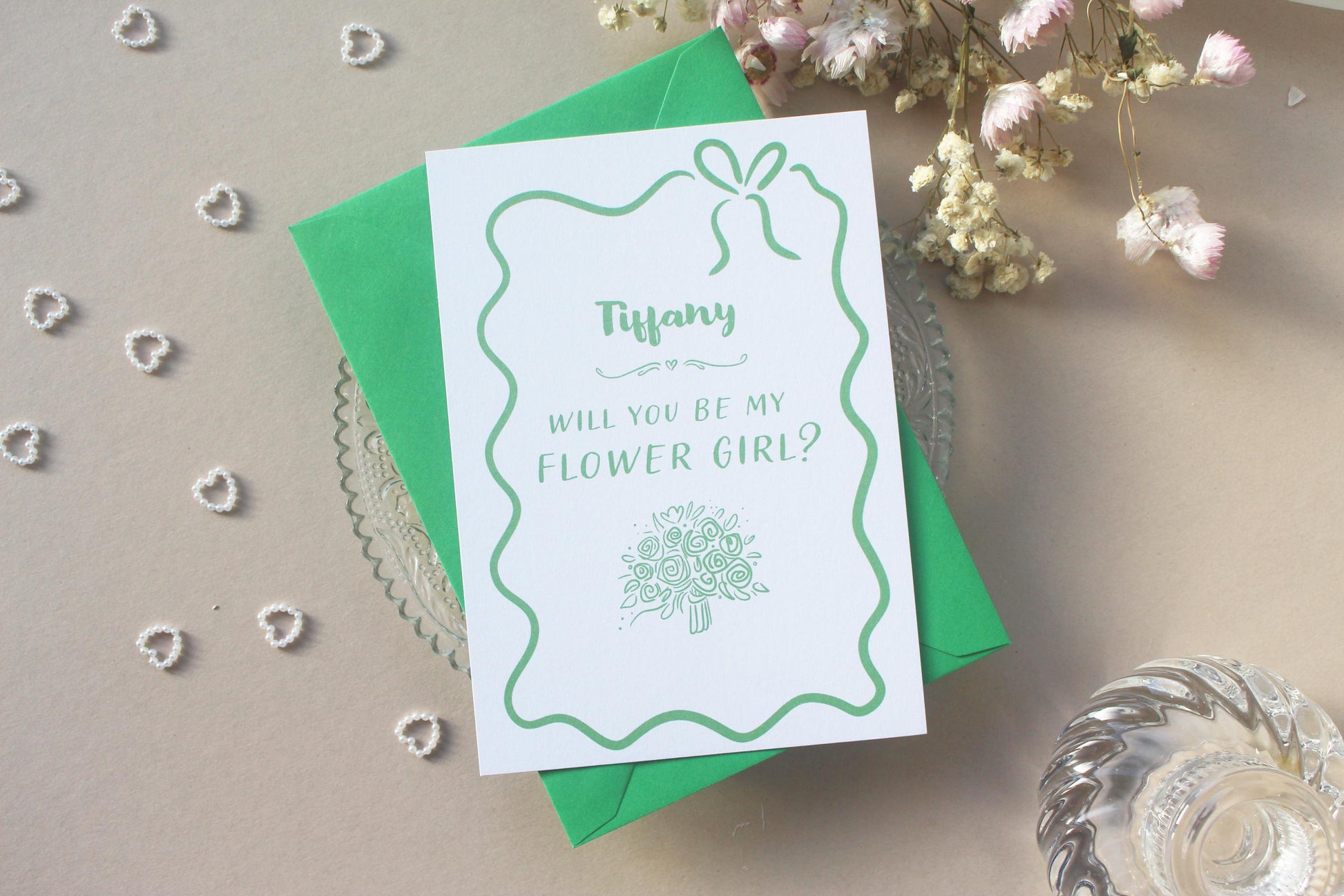 Will You Be My Bridesmaid Proposal Card: Whimsical Bridesmaid, Maid of Honour, Flower Girl