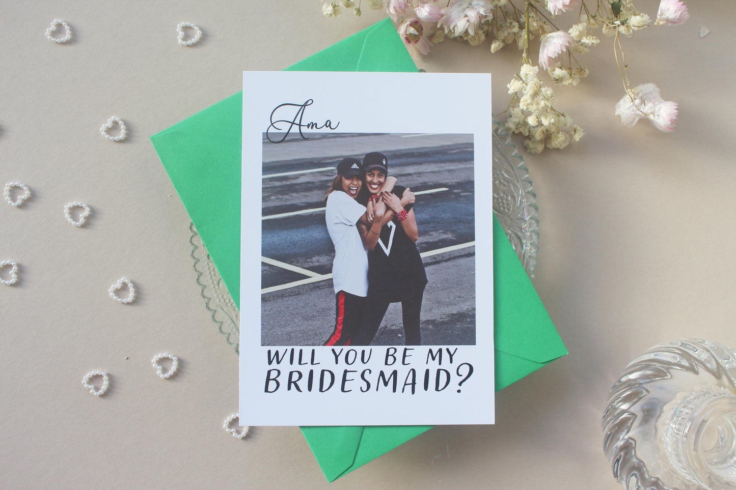 Will You Be My Bridesmaid Proposal Card: Photo Card, Maid of Honour, Flower Girl
