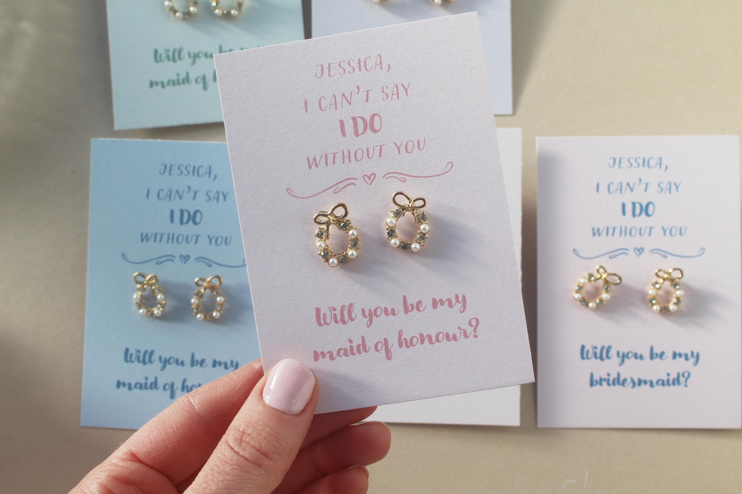 Will You Be My Bridesmaid Proposal Earrings: Proposal Gift, Maid of Honour, Tie the Knot