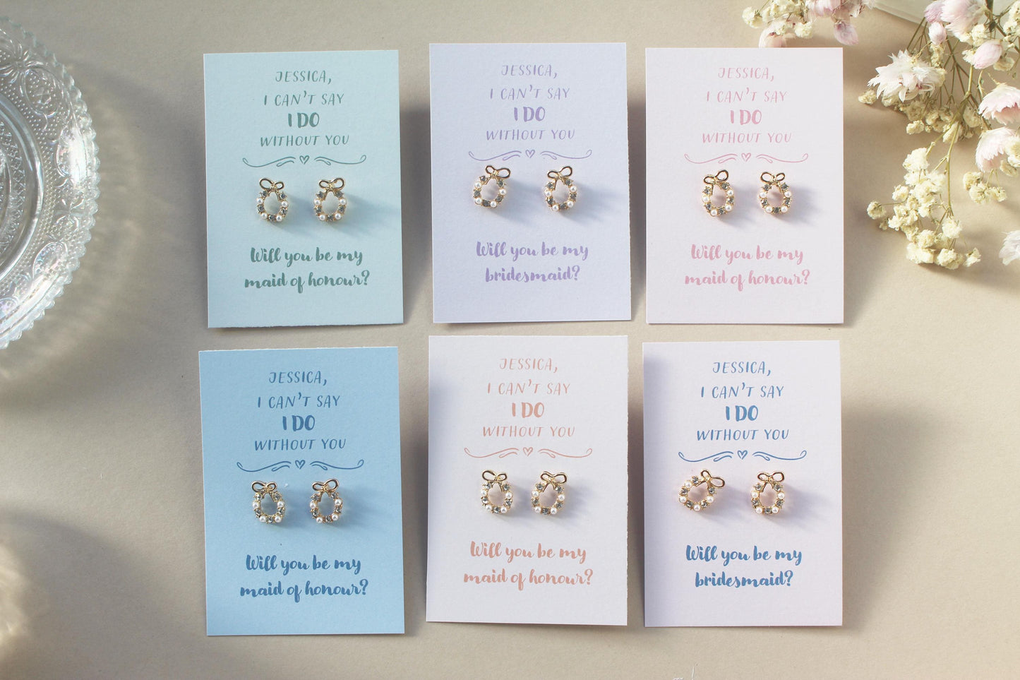 Will You Be My Bridesmaid Proposal Earrings: Proposal Gift, Maid of Honour, Tie the Knot