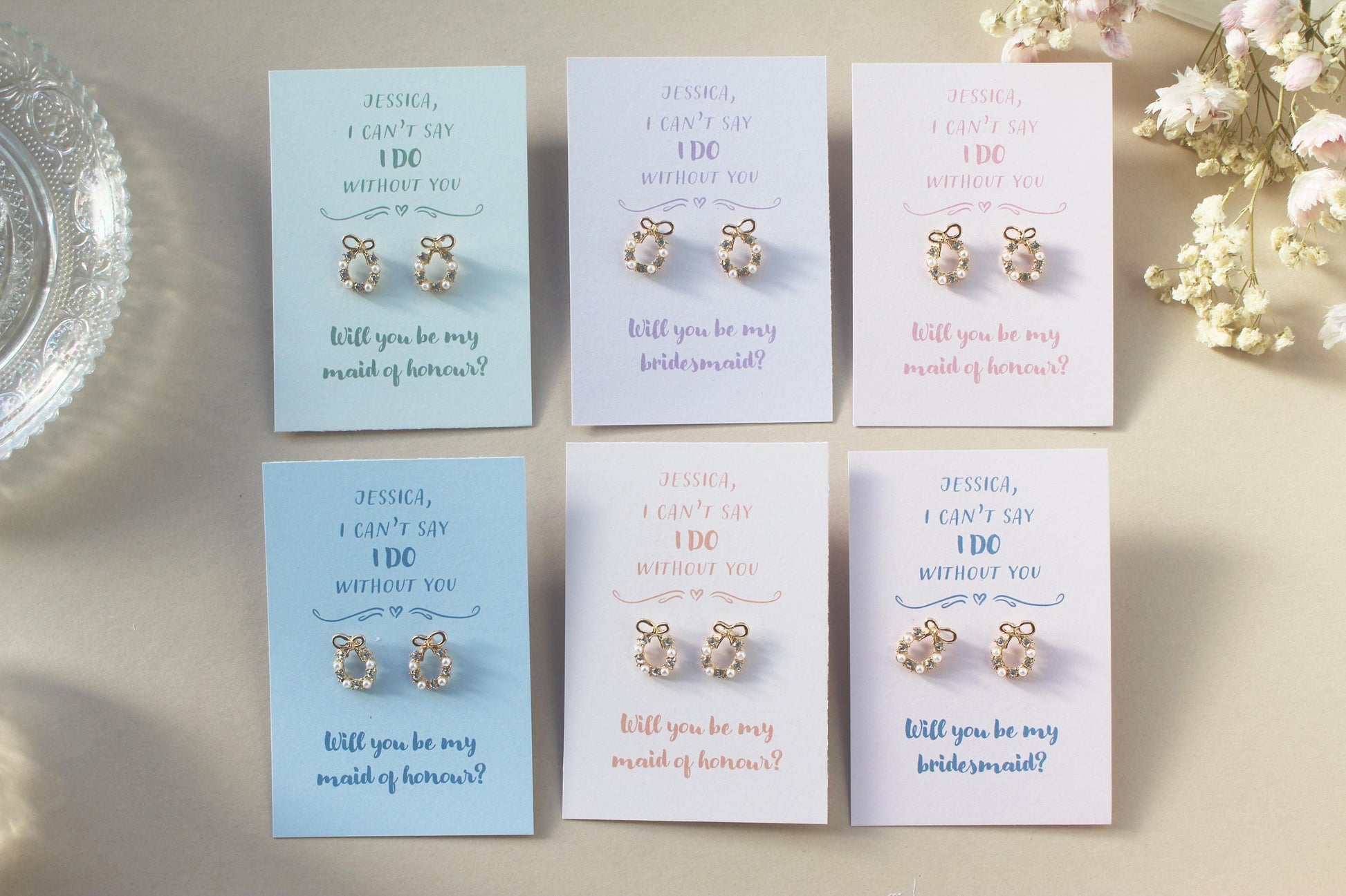Will You Be My Bridesmaid Proposal Earrings: Proposal Gift, Maid of Honour, Tie the Knot
