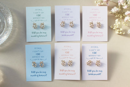 Will You Be My Bridesmaid Proposal Earrings: Proposal Gift, Maid of Honour, Tie the Knot