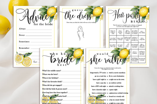 Lemon Theme Hen Party: She found her main squeeze, Bride to be, A6 Card
