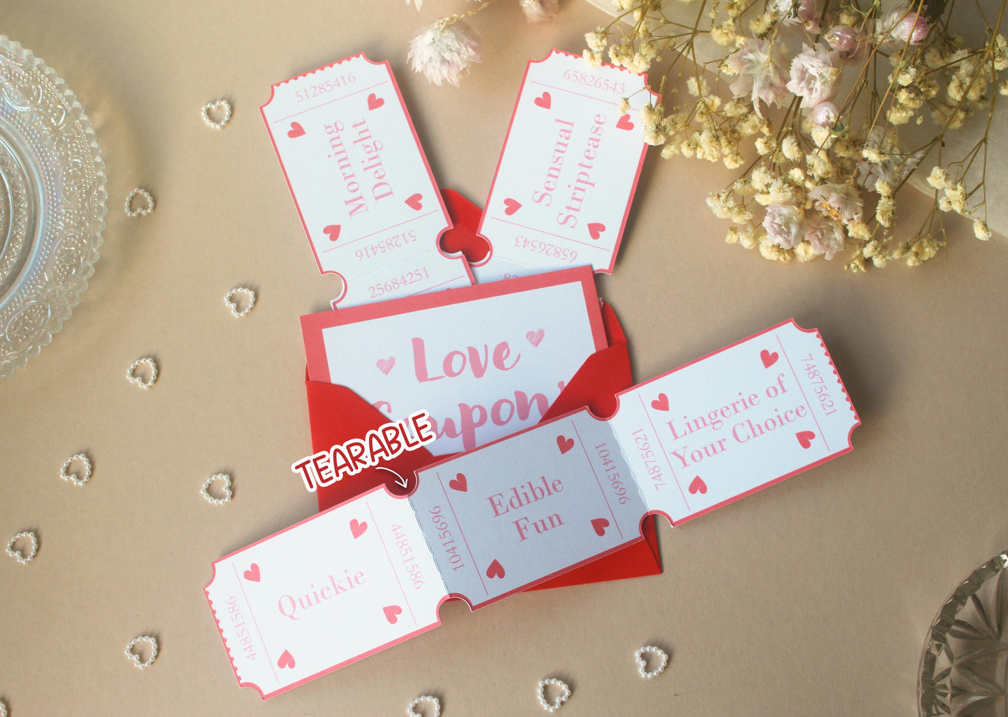 Explicit Love Coupons, Naughty Gift, Valentine's Day, Anniversary