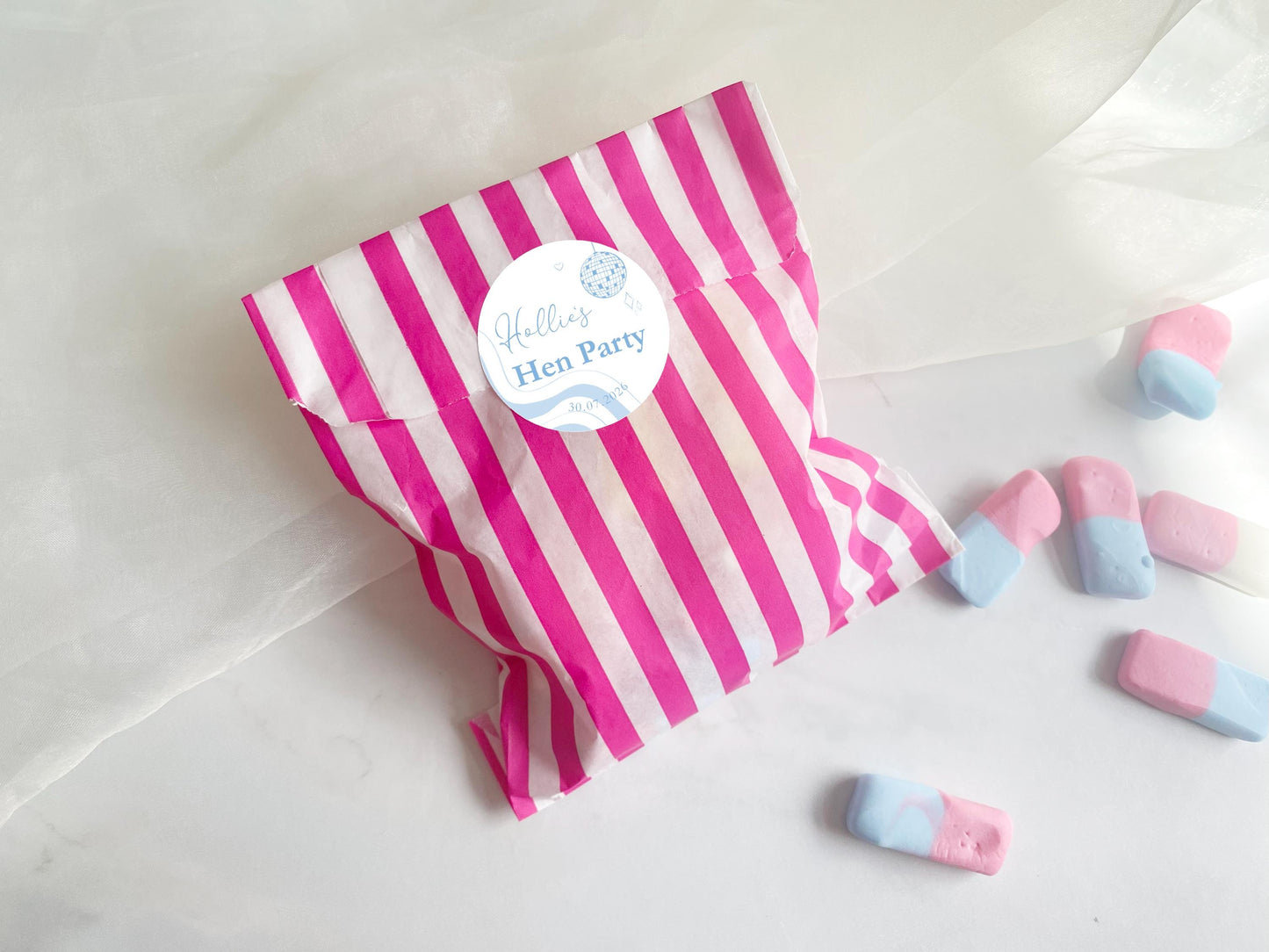 Hen Party Favour Stickers: Last Disco, Dancing Queen, Mamma Mia, Bridal Shower