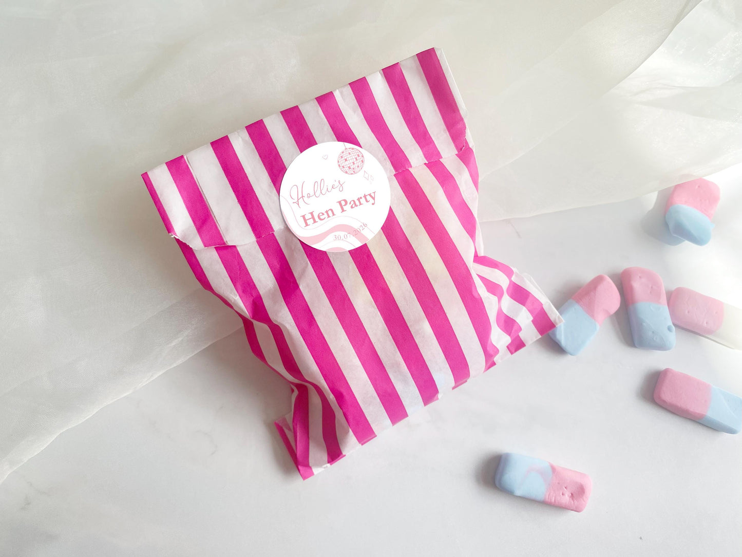 Hen Party Favour Stickers: Last Disco, Dancing Queen, Mamma Mia, Bridal Shower