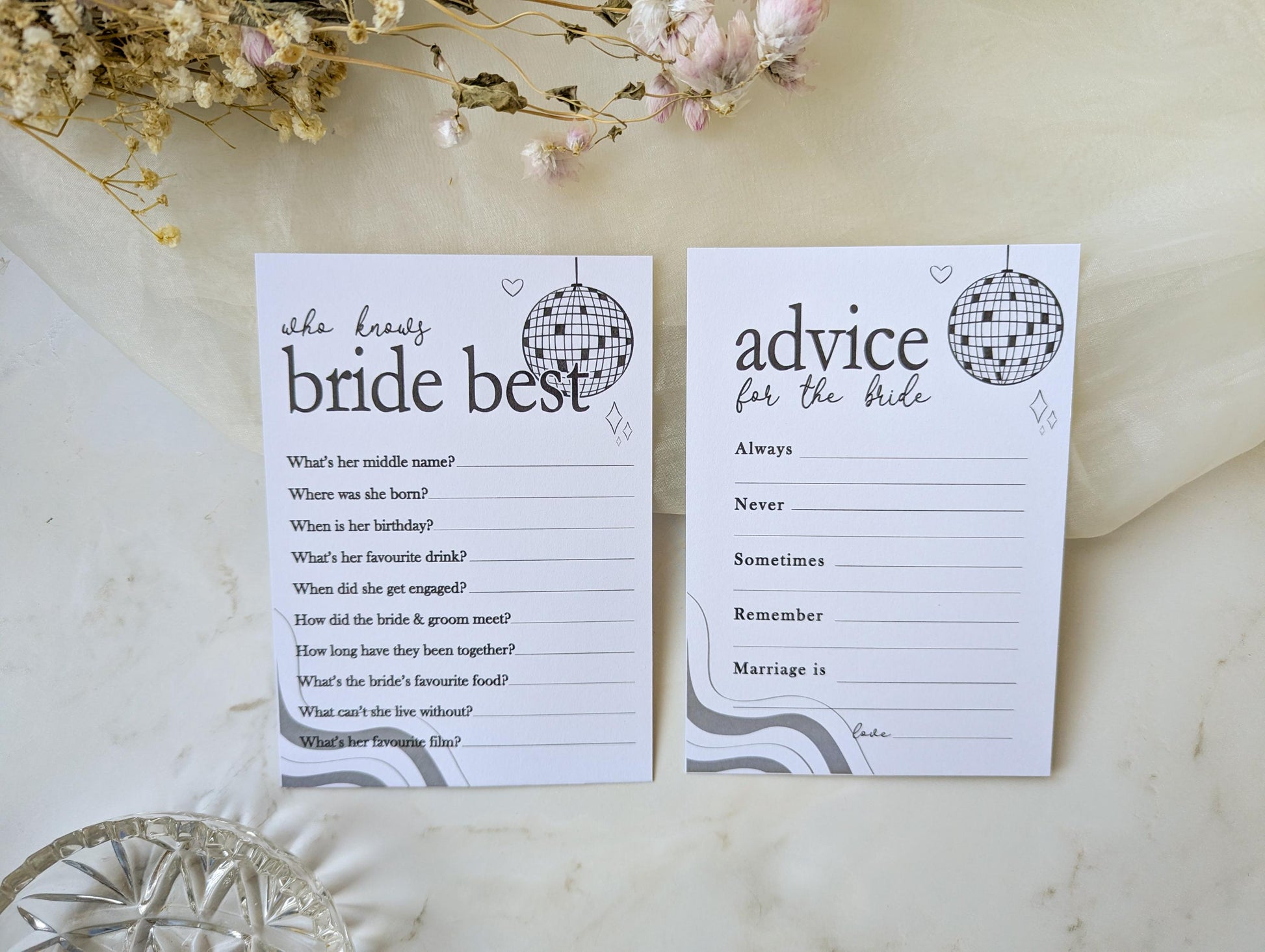 Hen Do Party Games Bundle, Last Dance, Bridal Bingo, Advice, Guess the Dress, Would She Rather