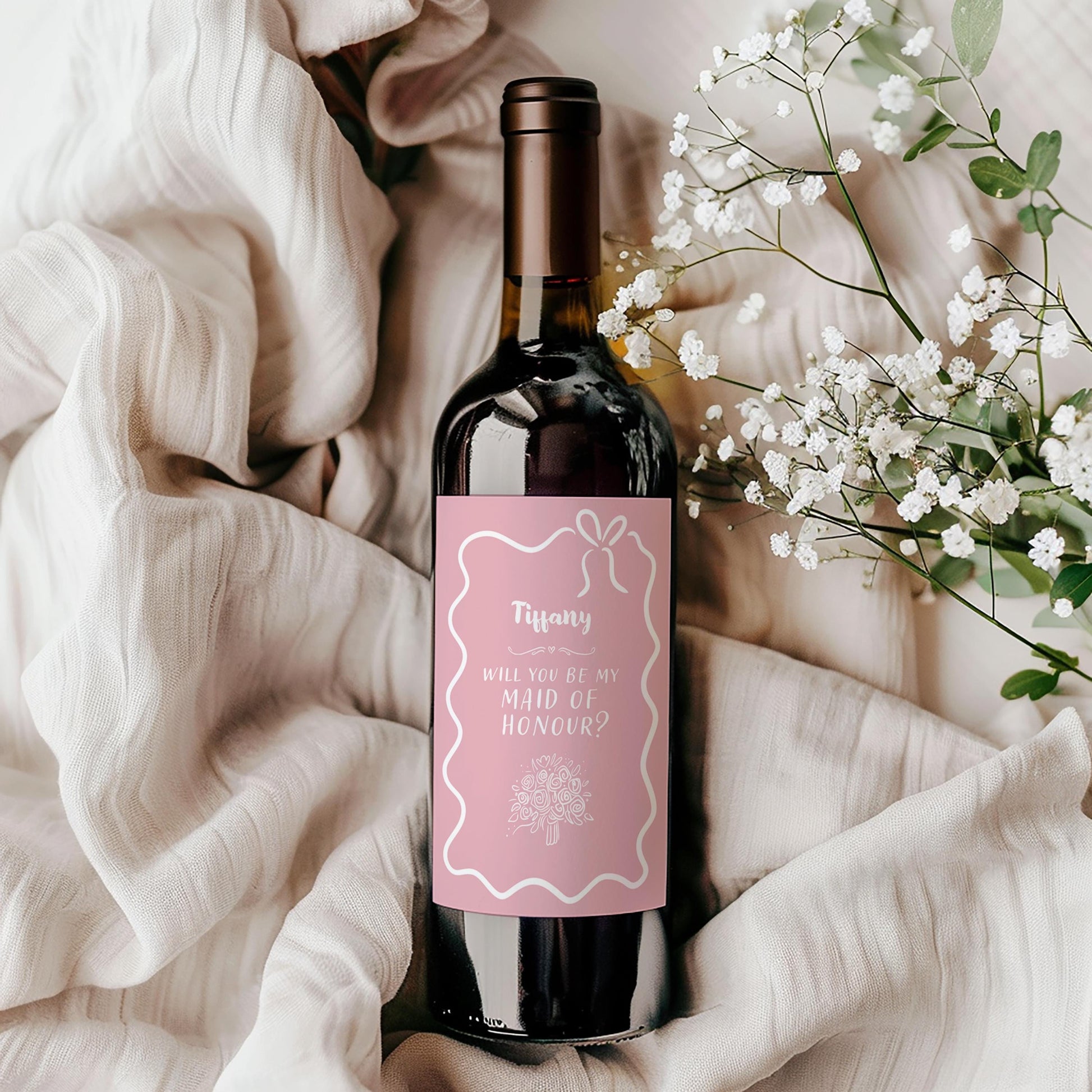 Bridesmaid Proposal Labels Personalised; Maid of Honour Stickers, Will you be my Bridesmaid