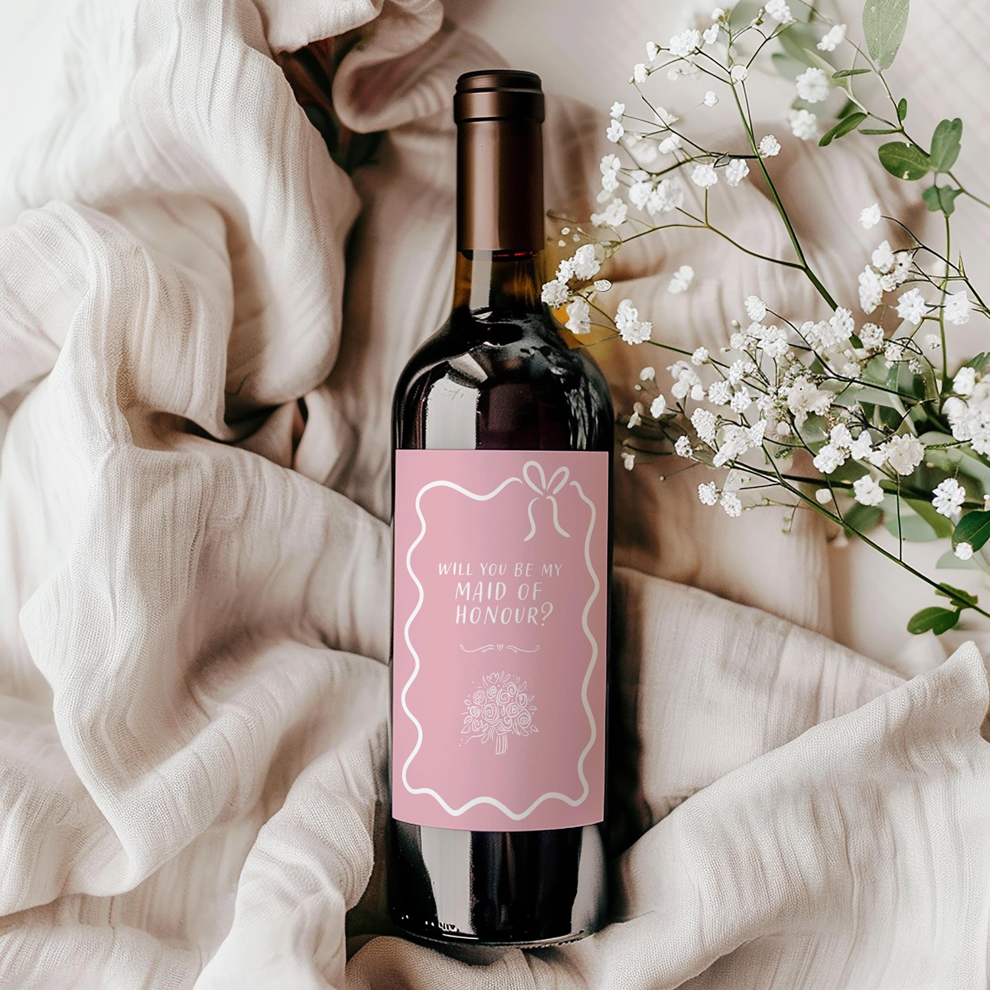 Bridesmaid Proposal Labels Personalised; Maid of Honour Stickers, Will you be my Bridesmaid