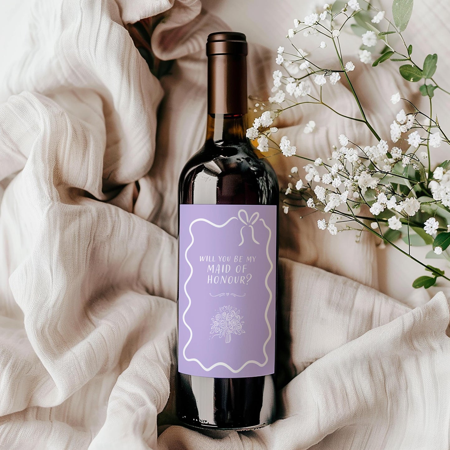 Bridesmaid Proposal Labels Personalised; Maid of Honour Stickers, Will you be my Bridesmaid