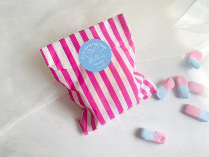 She's Tying The Knot Hen Party Stickers, Pink Ribbon, Bow Theme, Bridal Shower Favour Stickers