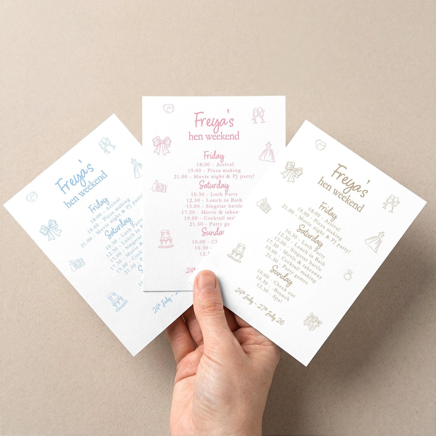 Hen Do Party Itinerary: Bachelorette, Girls Weekend, Hen Goody Bag, Whimsical