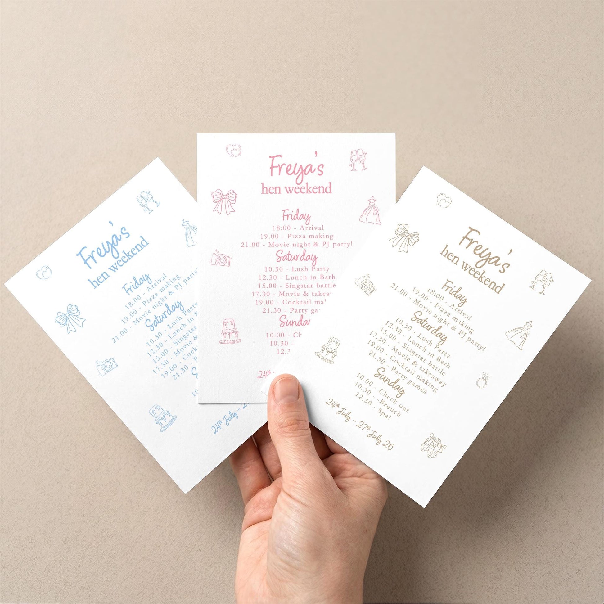 Hen Do Party Itinerary: Bachelorette, Girls Weekend, Hen Goody Bag, Whimsical