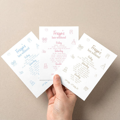 Hen Do Party Itinerary: Bachelorette, Girls Weekend, Hen Goody Bag, Whimsical