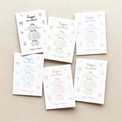 Hen Do Party Itinerary: Bachelorette, Girls Weekend, Hen Goody Bag, Whimsical