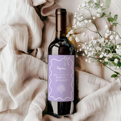 Bridesmaid Proposal Labels Personalised; Maid of Honour Stickers, Will you be my Bridesmaid