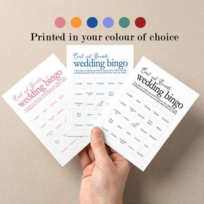 Wedding Bingo, Wedding Reception Game, Guest Bingo, Wedding Table, Bridal Bingo