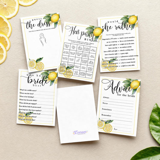 Lemon Theme Hen Party: She found her main squeeze, Bride to be, A6 Card