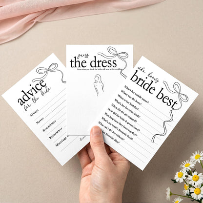 Hen do Party Games Bundle, Tie the Knot, Bridal Bingo, Advice, Guess the Dress, Would She Rather