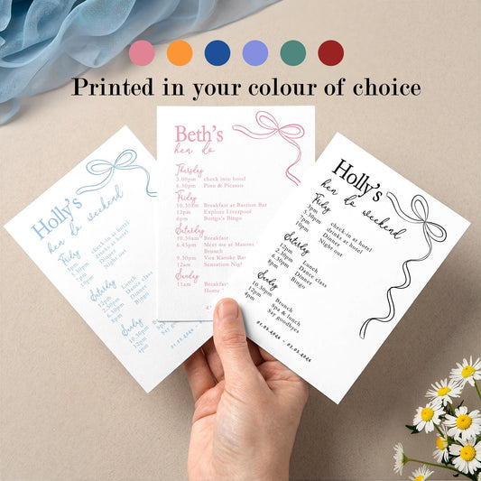 Hen Do Party Itinerary: Ribbon Theme, Bachelorette, Girls Weekend