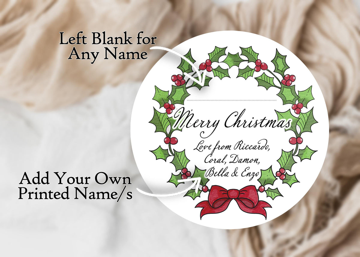 Personalised Christmas Gift Stickers, Family Christmas Present Stickers, Christmas Labels Stickers, Christmas Gift Tags