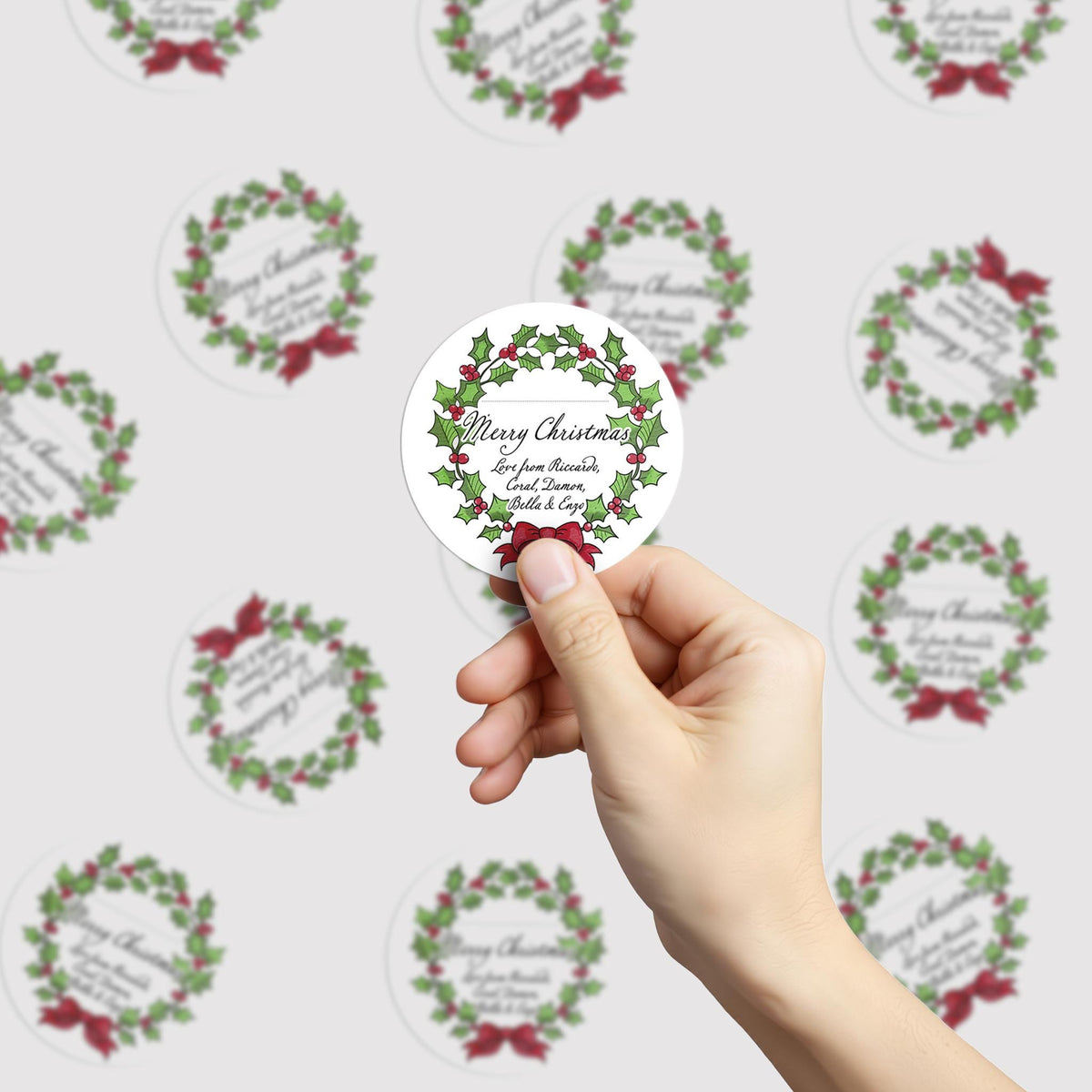 Personalised Christmas Gift Stickers, Family Christmas Present Stickers, Christmas Labels Stickers, Christmas Gift Tags