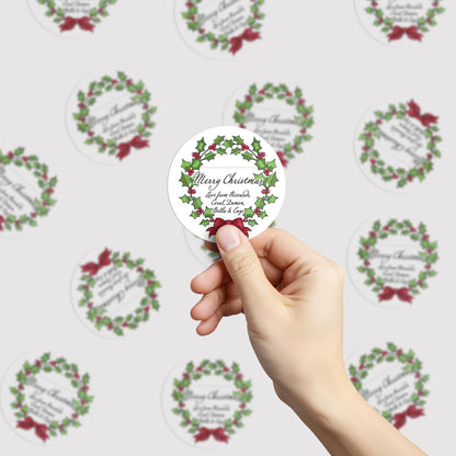 Personalised Christmas Gift Stickers, Family Christmas Present Stickers, Christmas Labels Stickers, Christmas Gift Tags