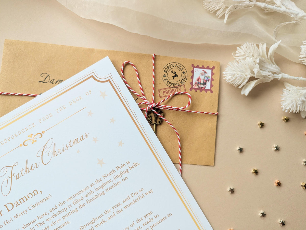 Personalised Letter From Father Christmas, Nice List Certificate, Kids Santa Letter, North Pole Mail