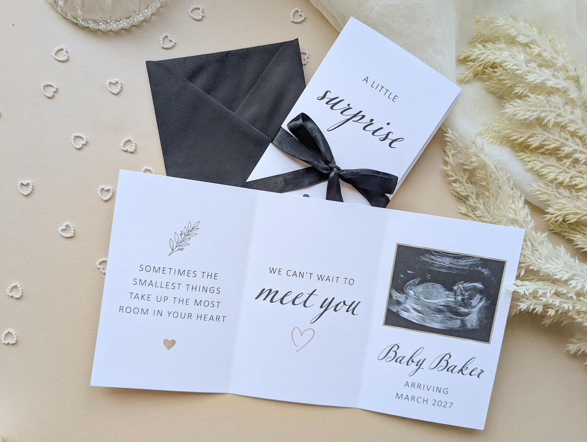 Personalised Pregnancy Reveal Card, Save the Date, Grandparents, New Baby Card, Baby Announcement