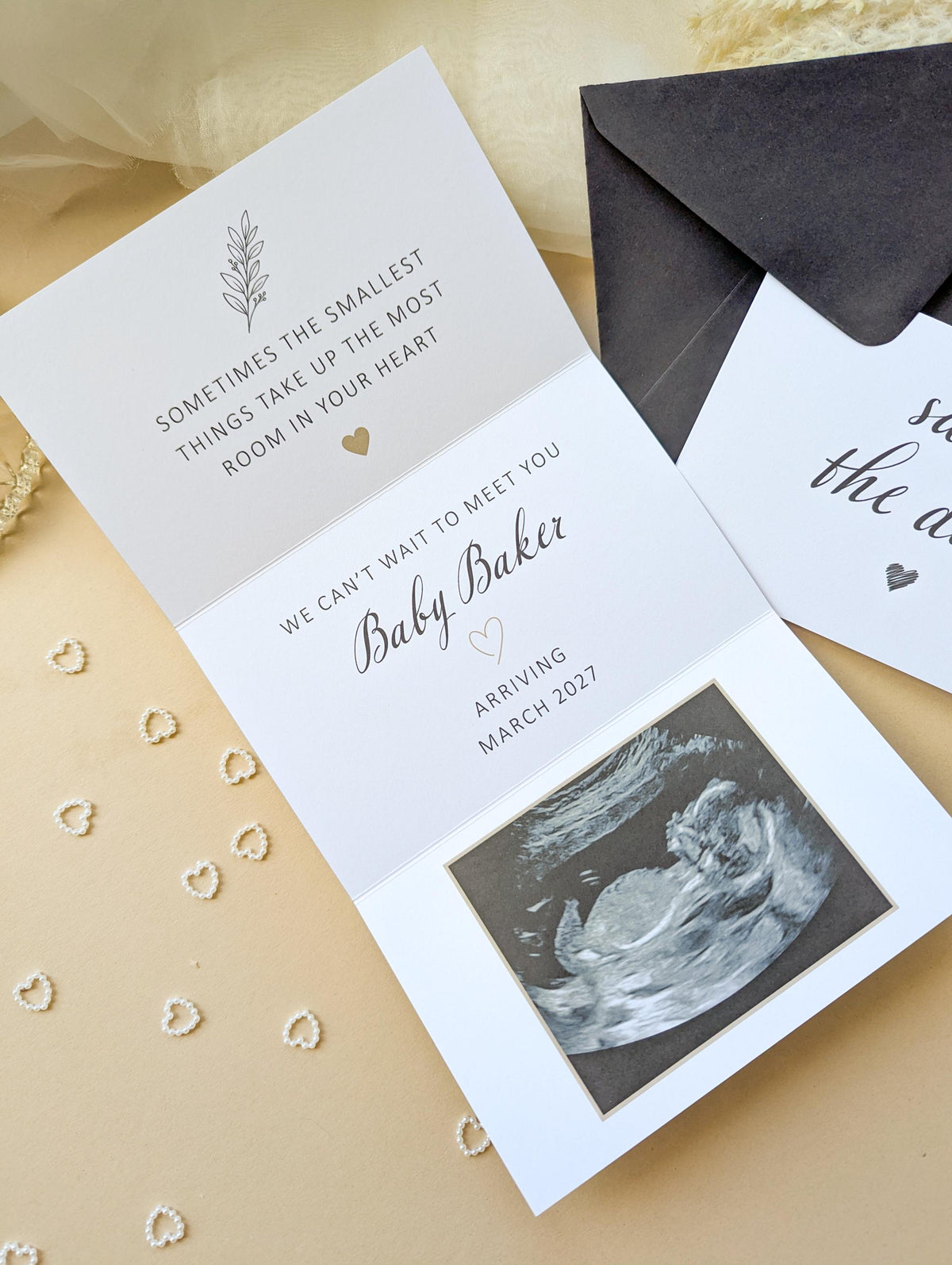 Personalised Pregnancy Reveal Card, Save the Date, Grandparents, New Baby Card, Baby Announcement