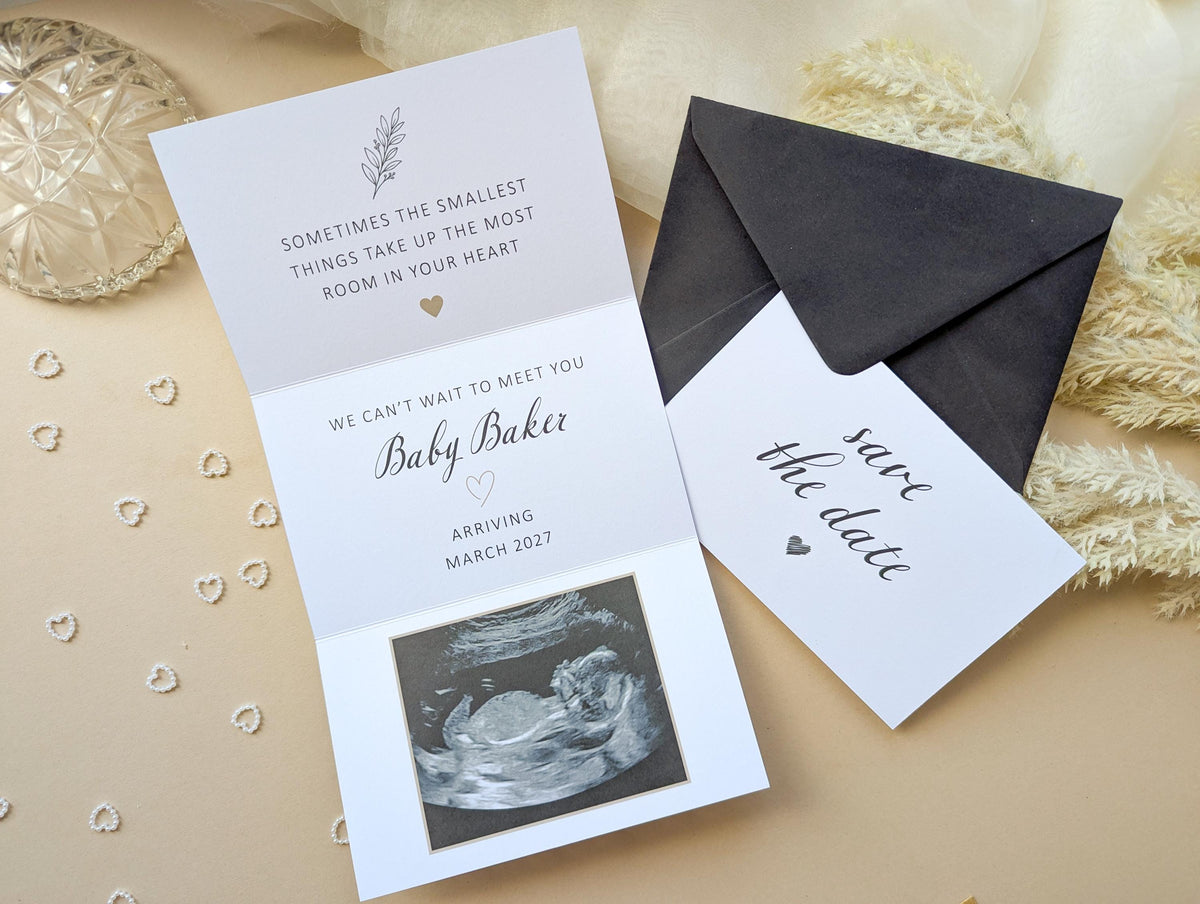 Personalised Pregnancy Reveal Card, Save the Date, Grandparents, New Baby Card, Baby Announcement