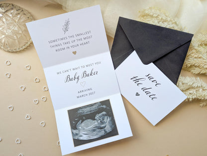 Personalised Pregnancy Reveal Card, Save the Date, Grandparents, New Baby Card, Baby Announcement