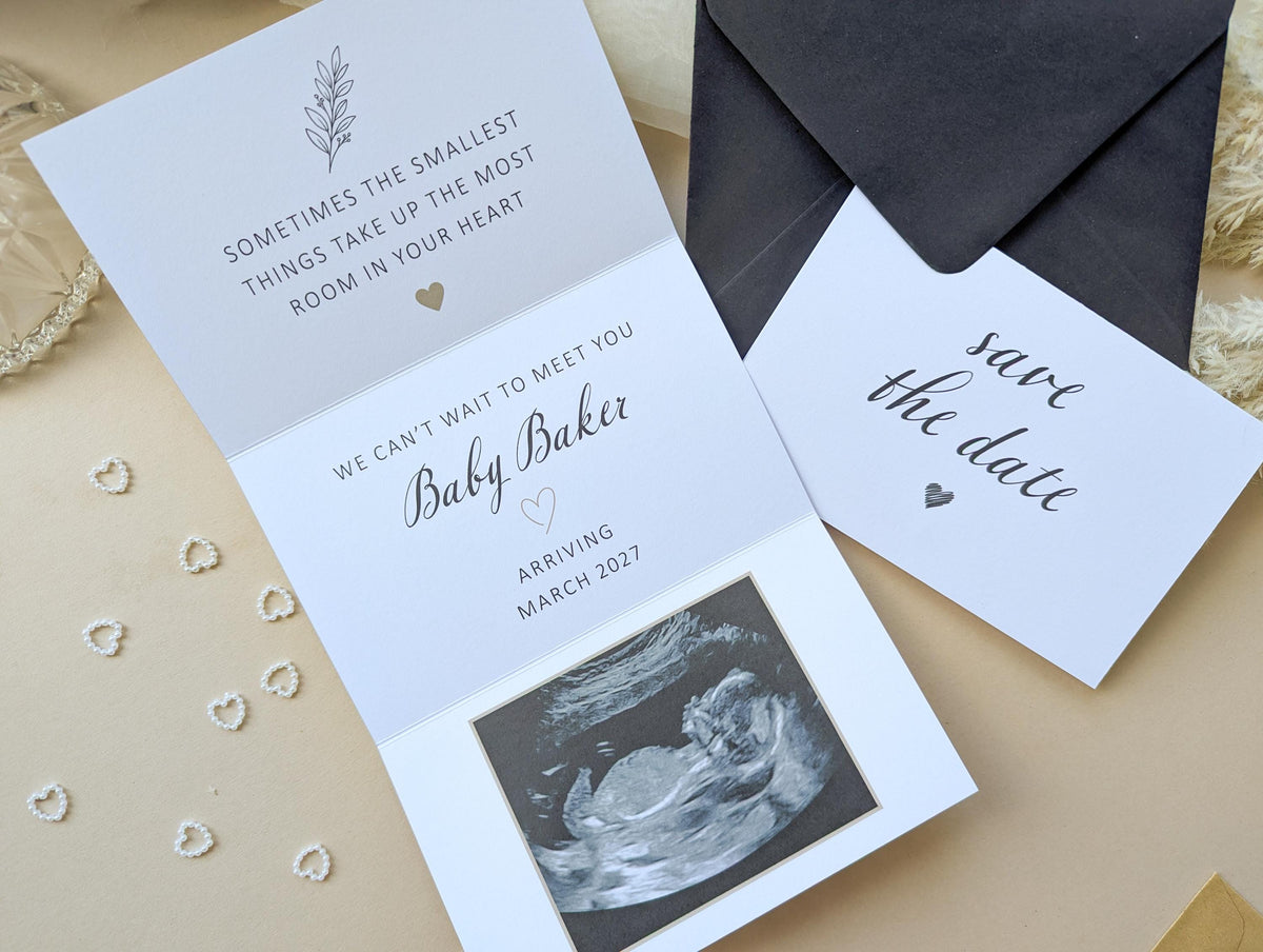 Personalised Pregnancy Reveal Card, Save the Date, Grandparents, New Baby Card, Baby Announcement
