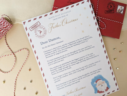 Personalised Letter From Father Christmas, Nice List Certificate, Kids Santa Letter, North Pole Mail