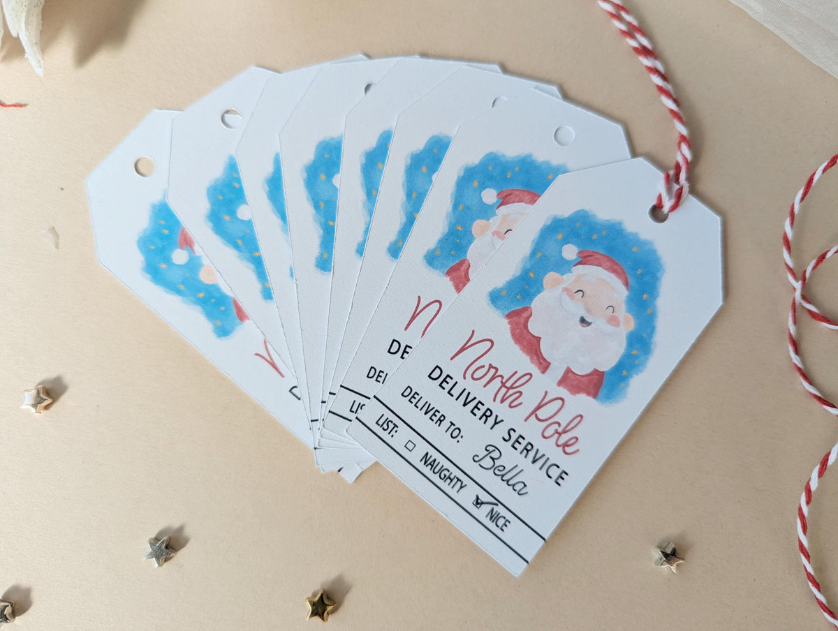 Father Christmas Gift Tag, Stocking Tag, Personalised Christmas Gift Tag, Gift Tag from Santa
